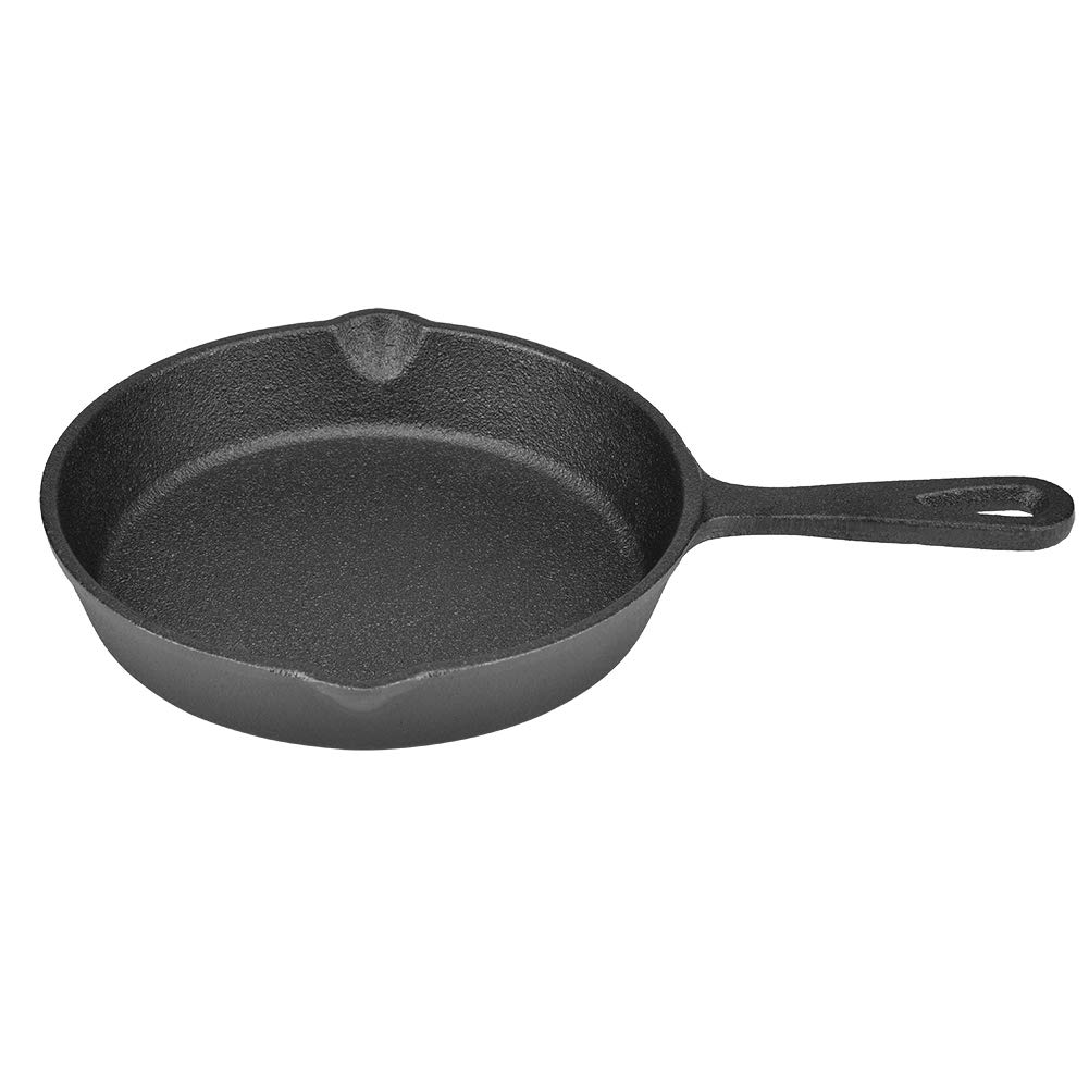 Vintage Cast Iron Skillet Frying Pan - 16cm & 20cm Pre-Seasoned Non-Stick Skillet for Grilling, Frying, Roasting & Stewing - Perfect for Camping, Outdoor Cooking & Home Kitchen Use