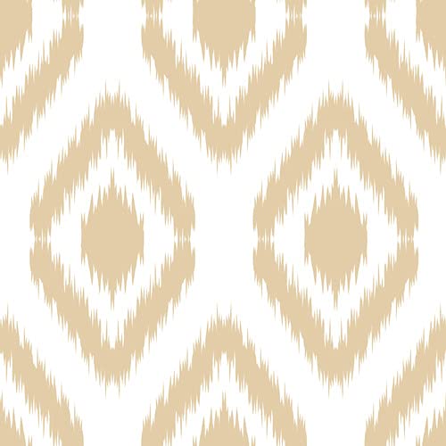 PinPix 32x24 Inch Cork Bulletin Board with Ikat Beige Design & Satin White Frame - Decorative Framed Pin Board for Home Office School Decor - Perfect for Notes, Photos, Reminders & Wall Organization