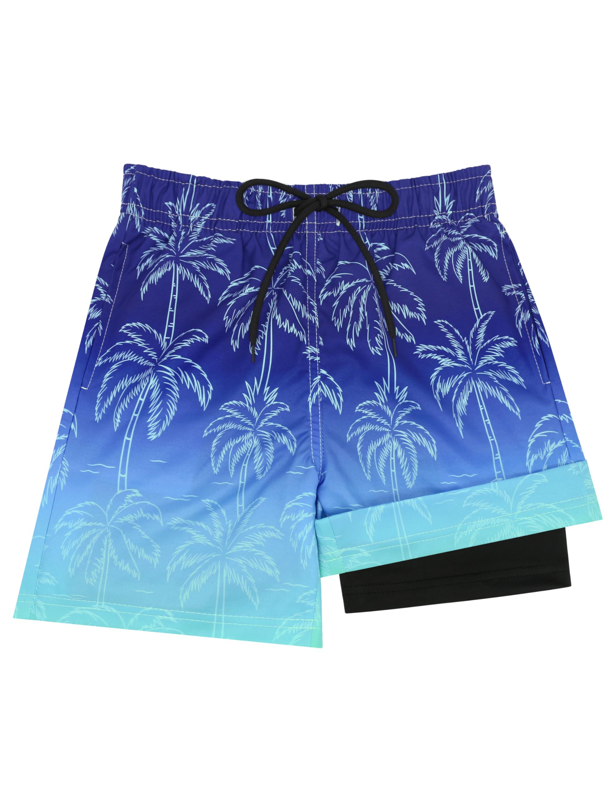 **Sarfel Boys Swim Trunks with Compression Liner - Quick Dry Bathing Suits for Kids & Teens - Perfect for Swimming, Beach, and Pool Activities**