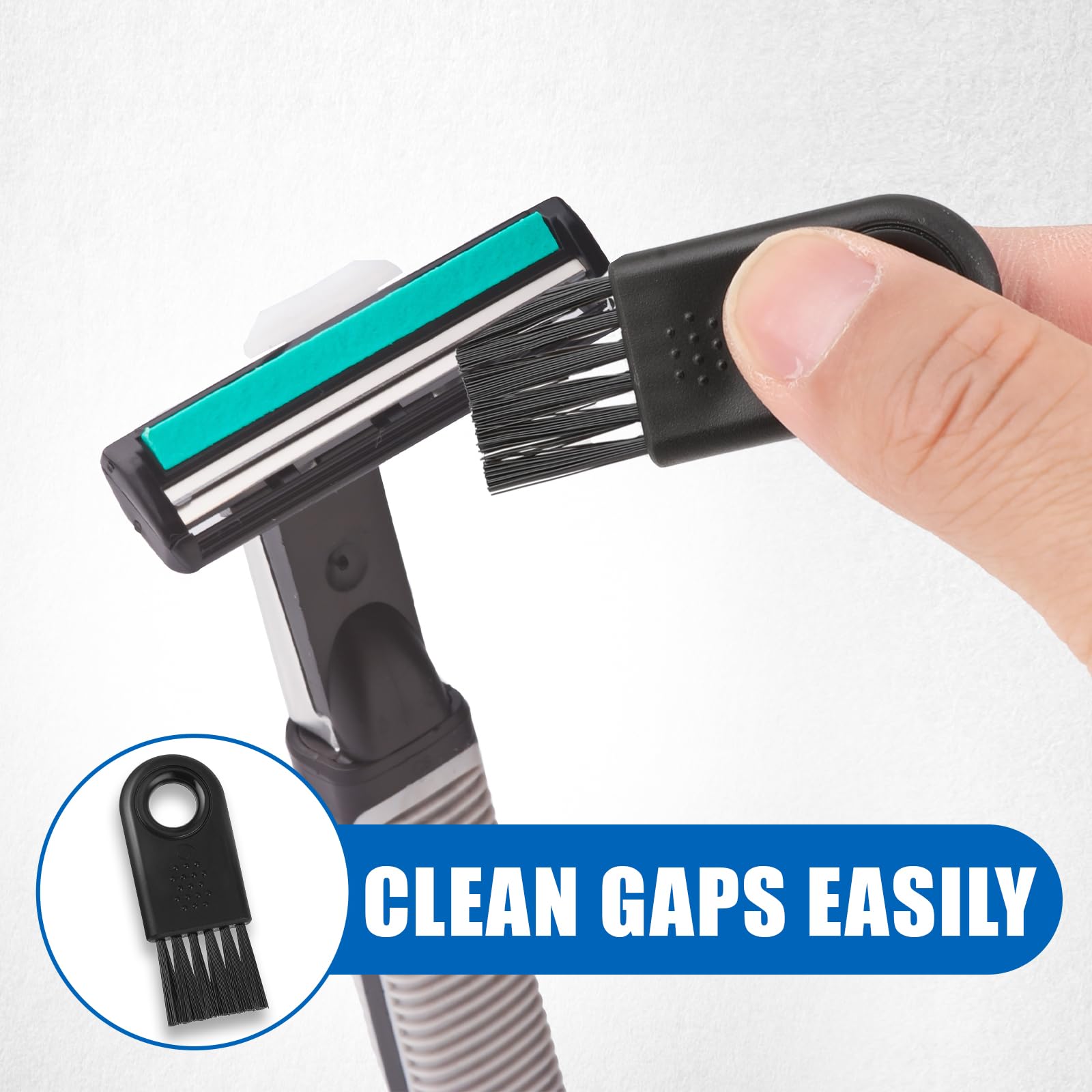 8-Piece Electric Shaver Cleaning Brush Set - Nylon Bristle Razor Cleaner & Hair Remover Tool for Clippers (Black) - Perfect for Home Barber Kits & Professional Grooming Stations