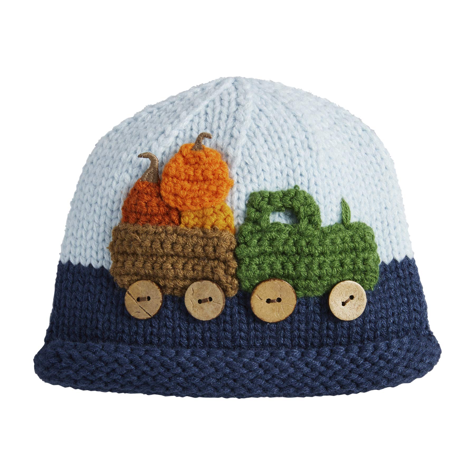 Mud Pie Baby Pumpkin Tractor Knit Hat - Adorable Infant Beanie for Fall & Halloween - Perfect for Photo Shoots, Pumpkin Patch Visits & Autumn Outings