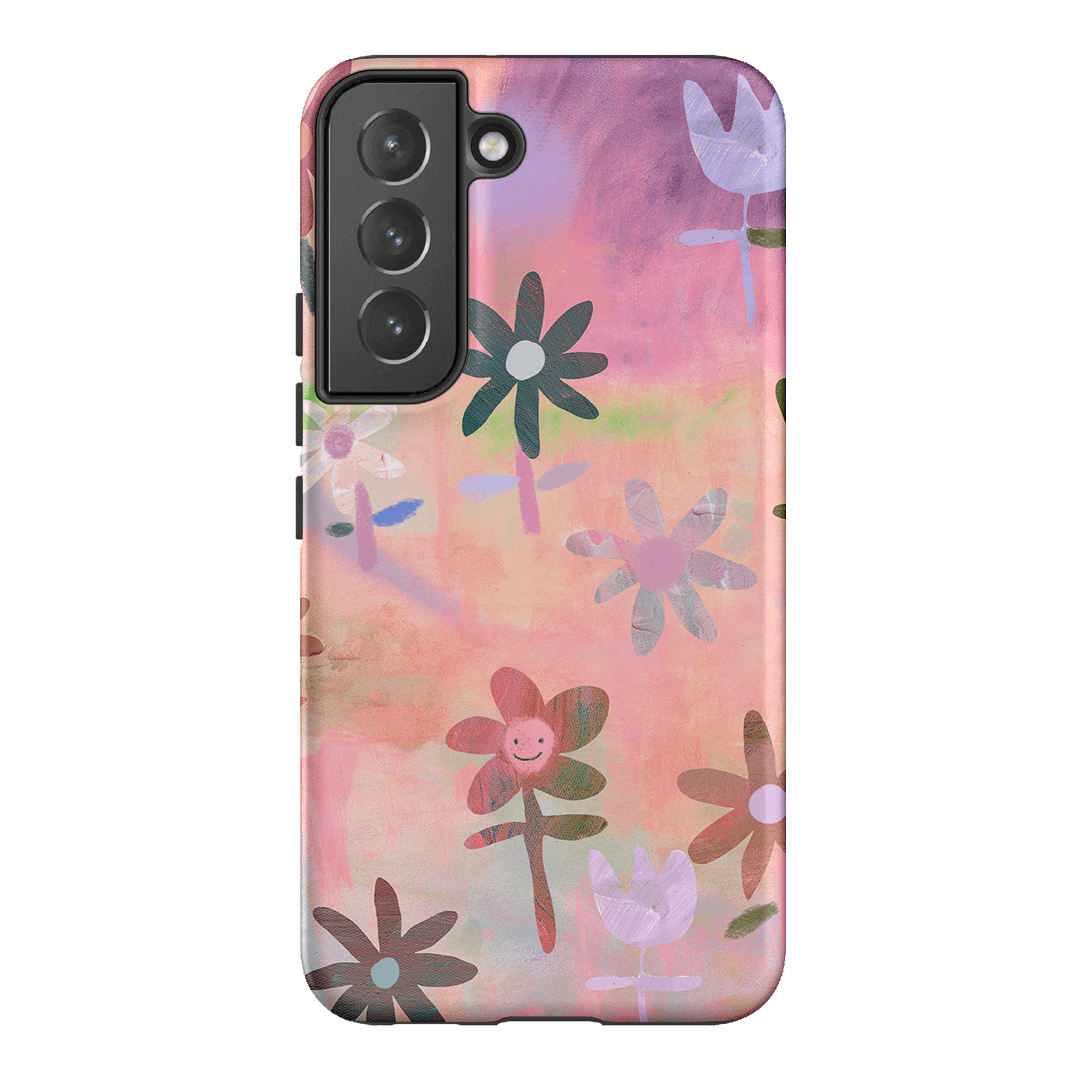 Premium Lazy Daisy Floral Phone Case - Shockproof & Slim Design for iPhone 15/14/13/12/Pro/Max - Perfect for Everyday Use, Travel & Outdoor Activities