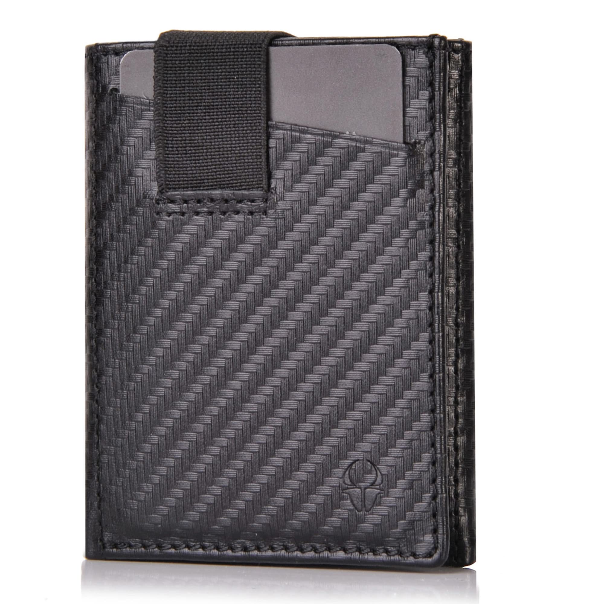 DONBOLSO Slim RFID Blocking Wallet for Men & Women - Genuine Leather Credit Card Holder with 9 Card Slots (Holds 13 Cards) - Carbon Fiber Design - Perfect for Travel, Business & Everyday Use
