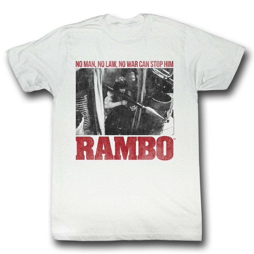 Rambo Shirt No One Adult White Tee - Premium Cotton T-Shirt for Men - Casual Wear, Gym, Street Style & Everyday Outfits