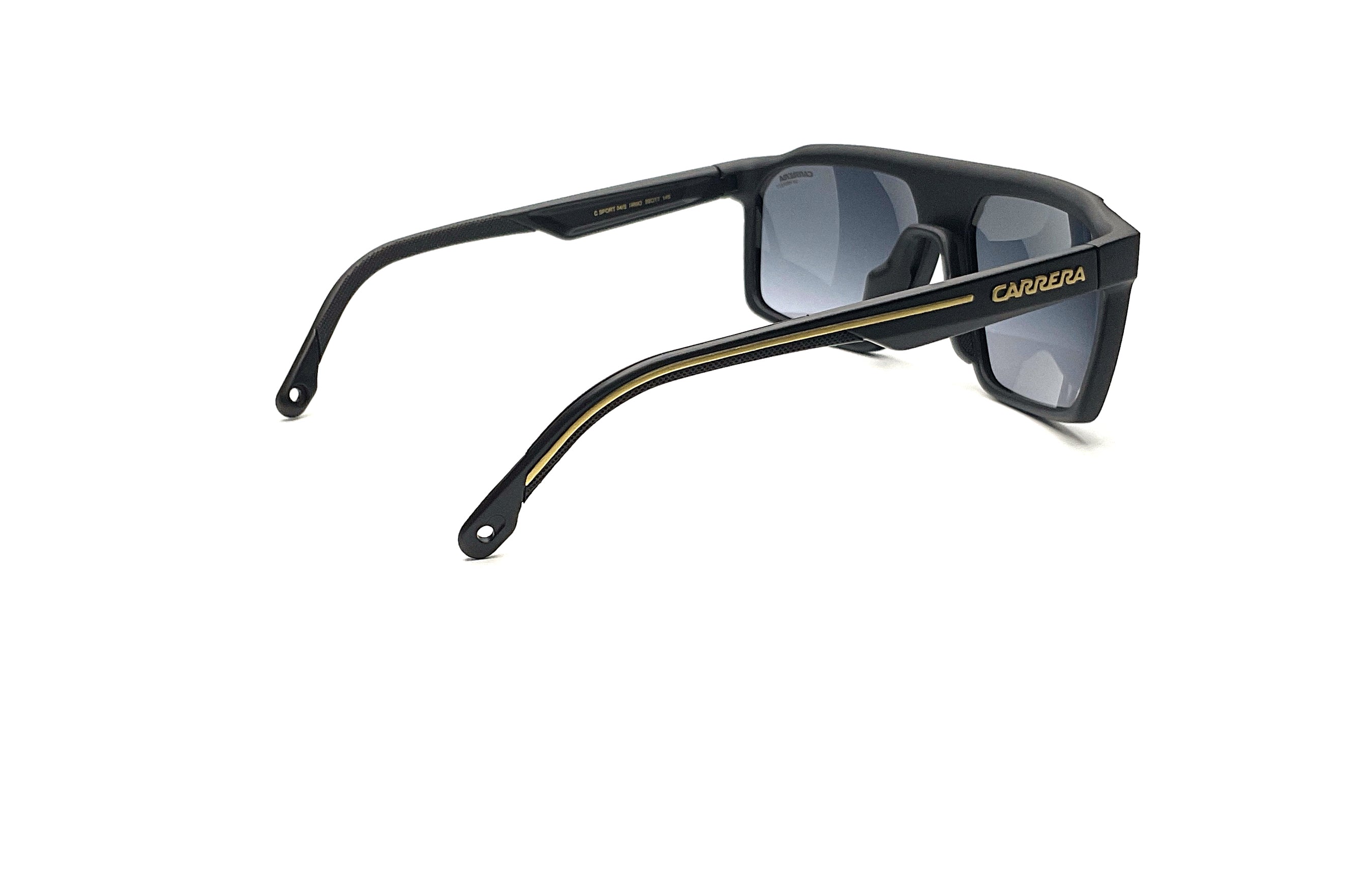 Carrera C Sport 04 Matte Black Gold Sunglasses - Polarized UV Protection for Men & Women - Perfect for Driving, Running, and Outdoor Activities