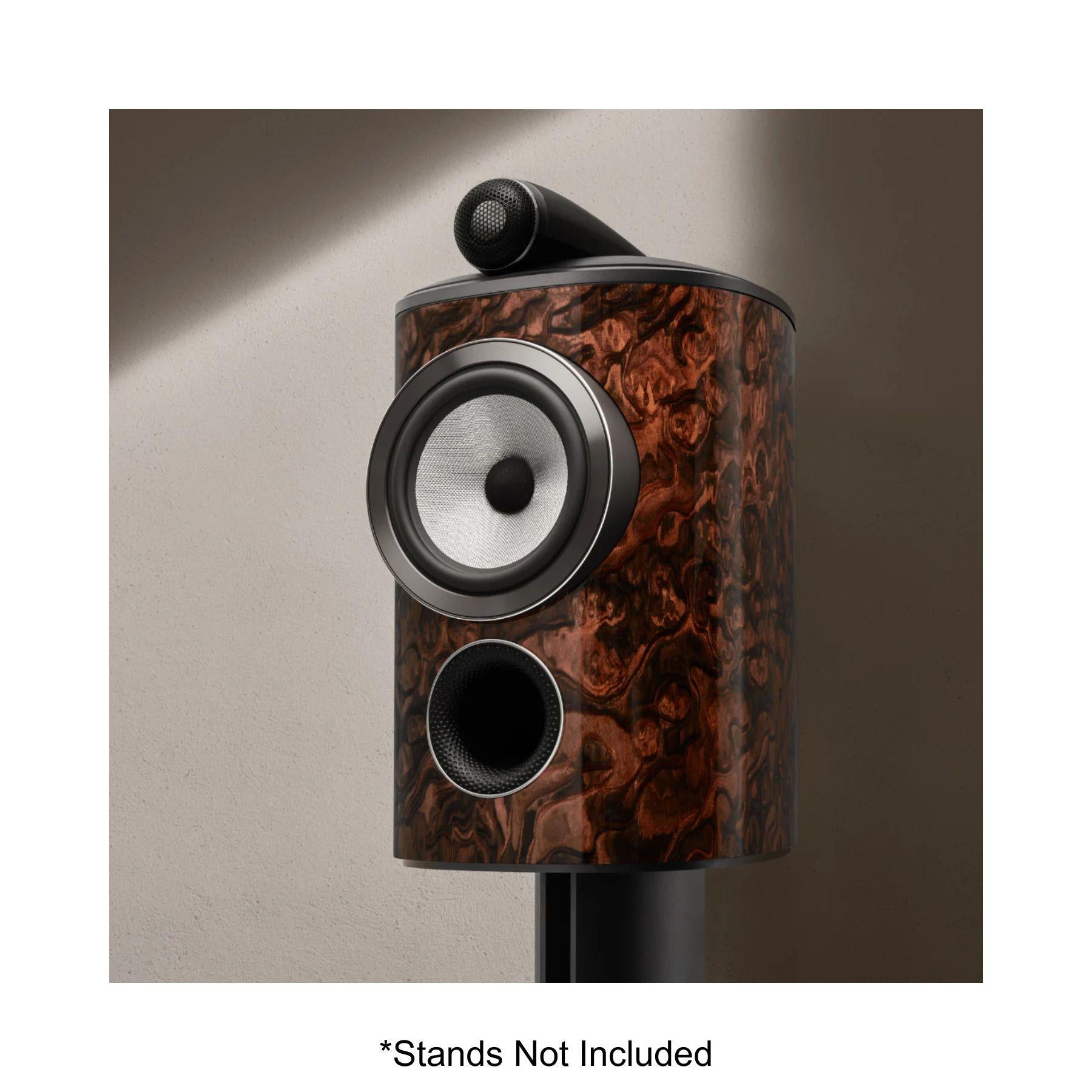 Bowers & Wilkins 805 D4 Stand Mount Bookshelf Speakers (Pair) - Premium B-Stock Audiophile Sound for Home Theater & Music Listening