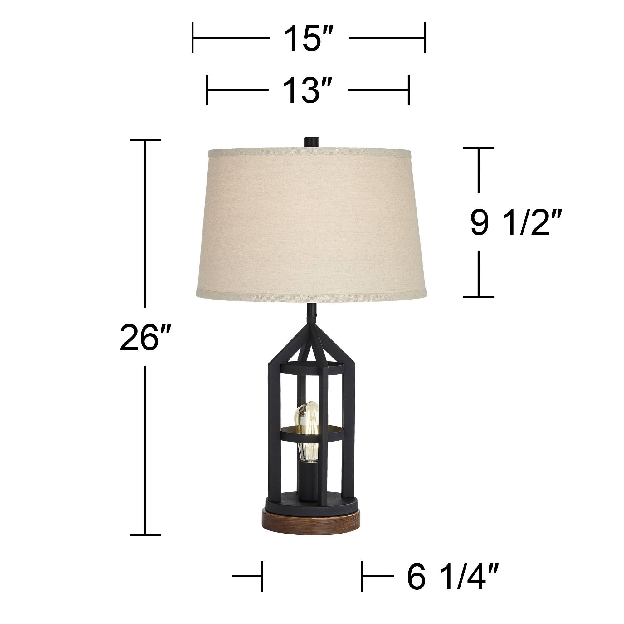Franklin Iron Works Lucas Western Table Lamps Set of 2 - 26