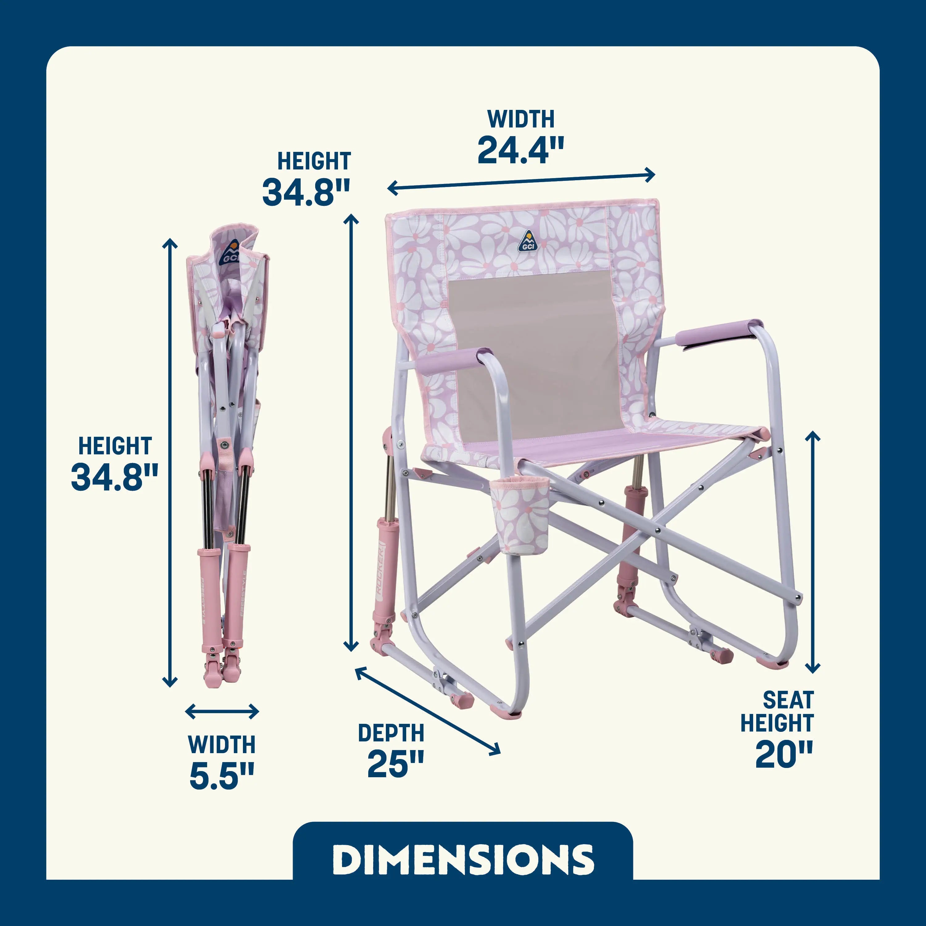 Freestyle Rocker™ - Portable and Adjustable Rocking Chair for Outdoor, Camping, and Relaxation | Perfect for Backyard, Beach, and Travel Use