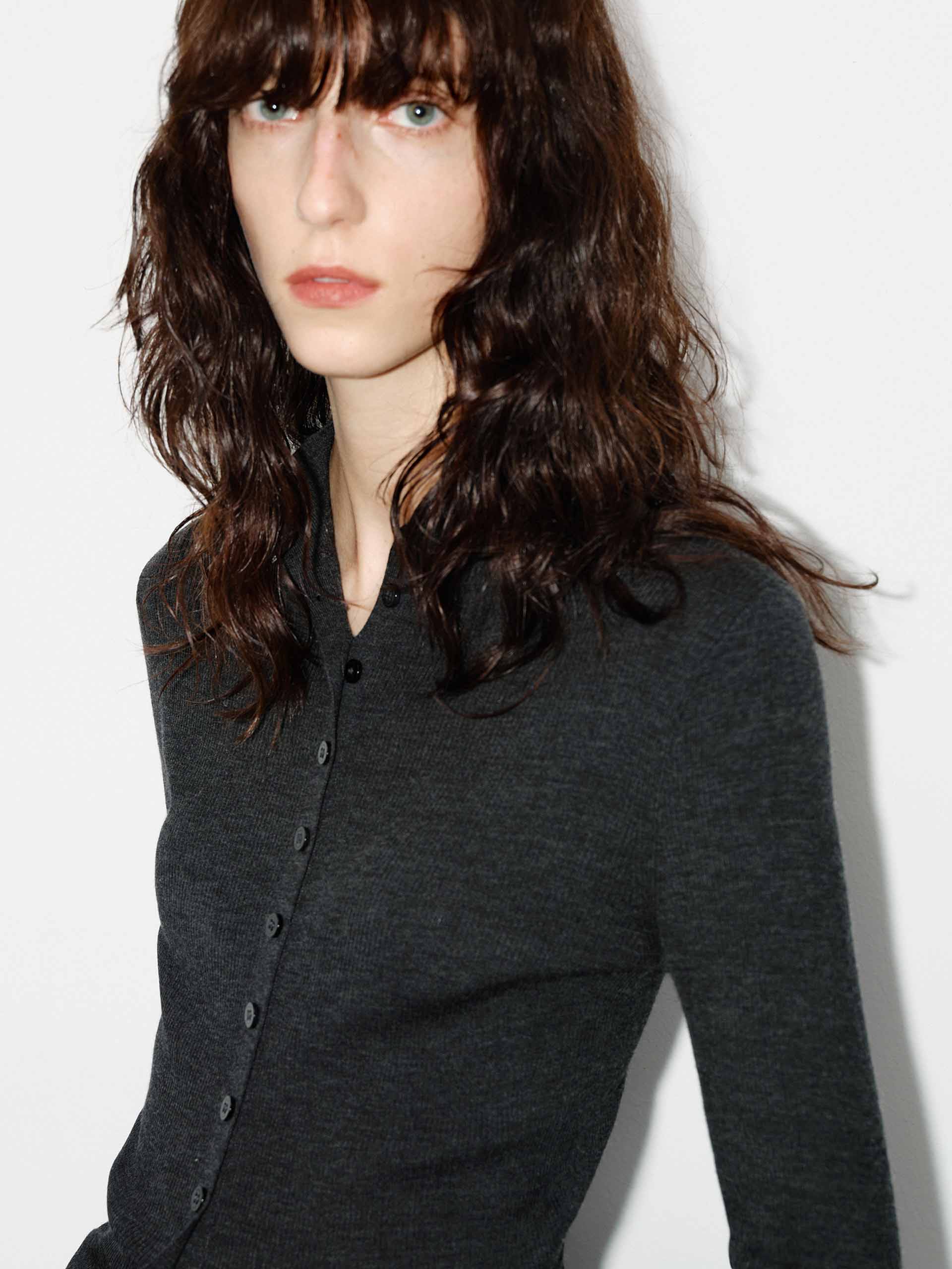 Slim Faux Placket Knit Top for Women - Stylish & Comfortable Casual Wear for Office, Date Night & Everyday Outfits