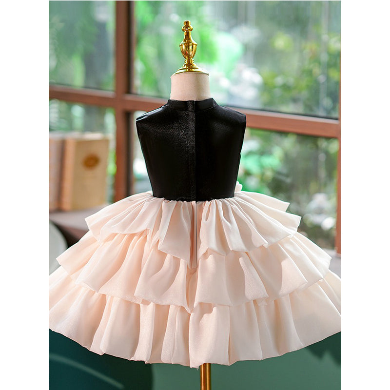 Elegant Champagne Birthday Dress for Girls - Fluffy Princess Party Gown for Special Occasions | Perfect for Birthday Parties, Pageants, and Formal Events