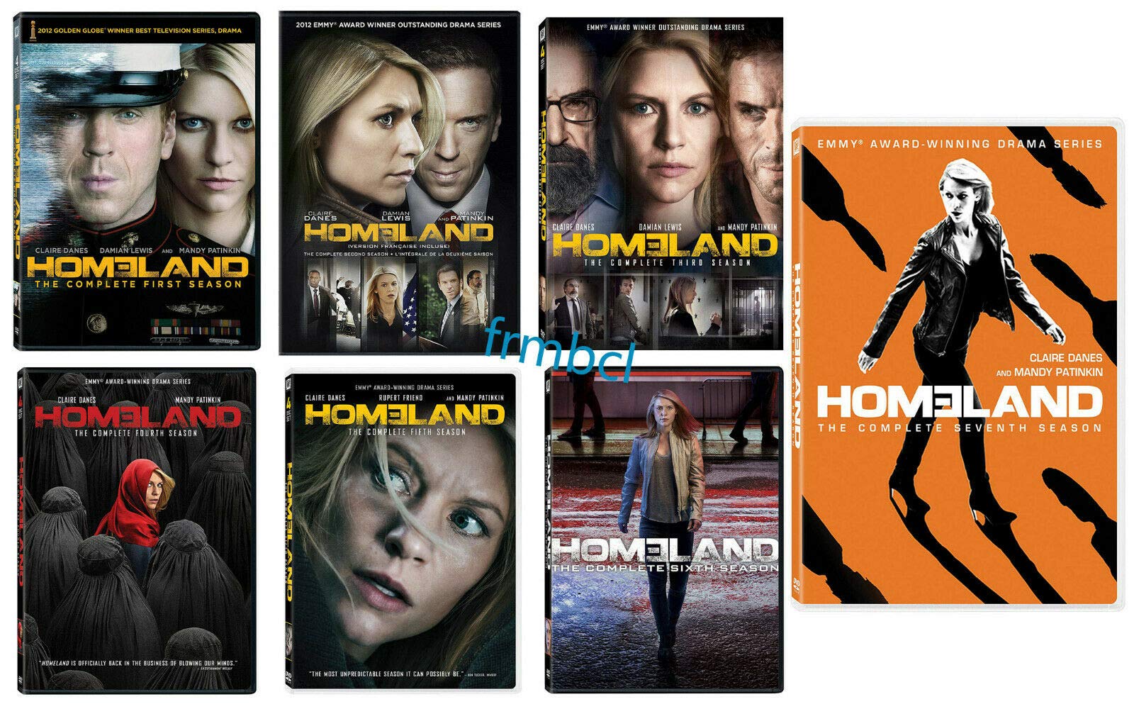 Homeland The Complete Series Seasons 1-7 DVD Box Set (28 Discs, 2018 Release) | Award-Winning Spy Thriller TV Show | Perfect for Binge-Watching & Gift Giving