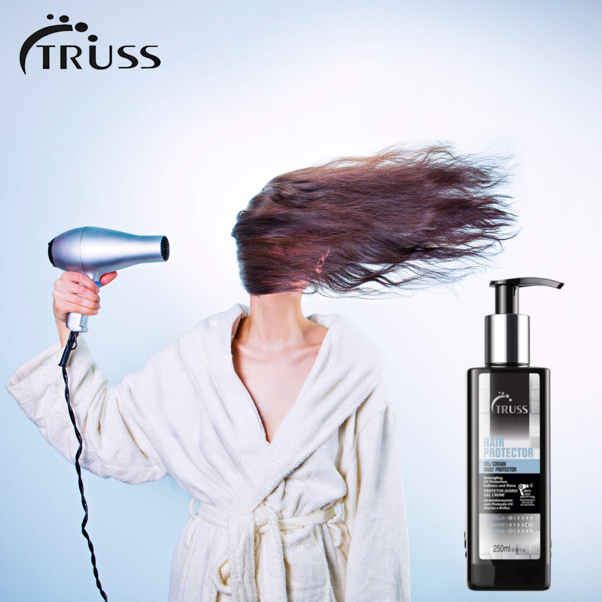 TRUSS Instant Repair Leave-In Hair Protector & Miracle Hair Mask Bundle - Lightweight Gel & Cream for Damaged Hair - Daily Hair Care for Frizz Control & Shine - Perfect for Salon Treatments & Home Use