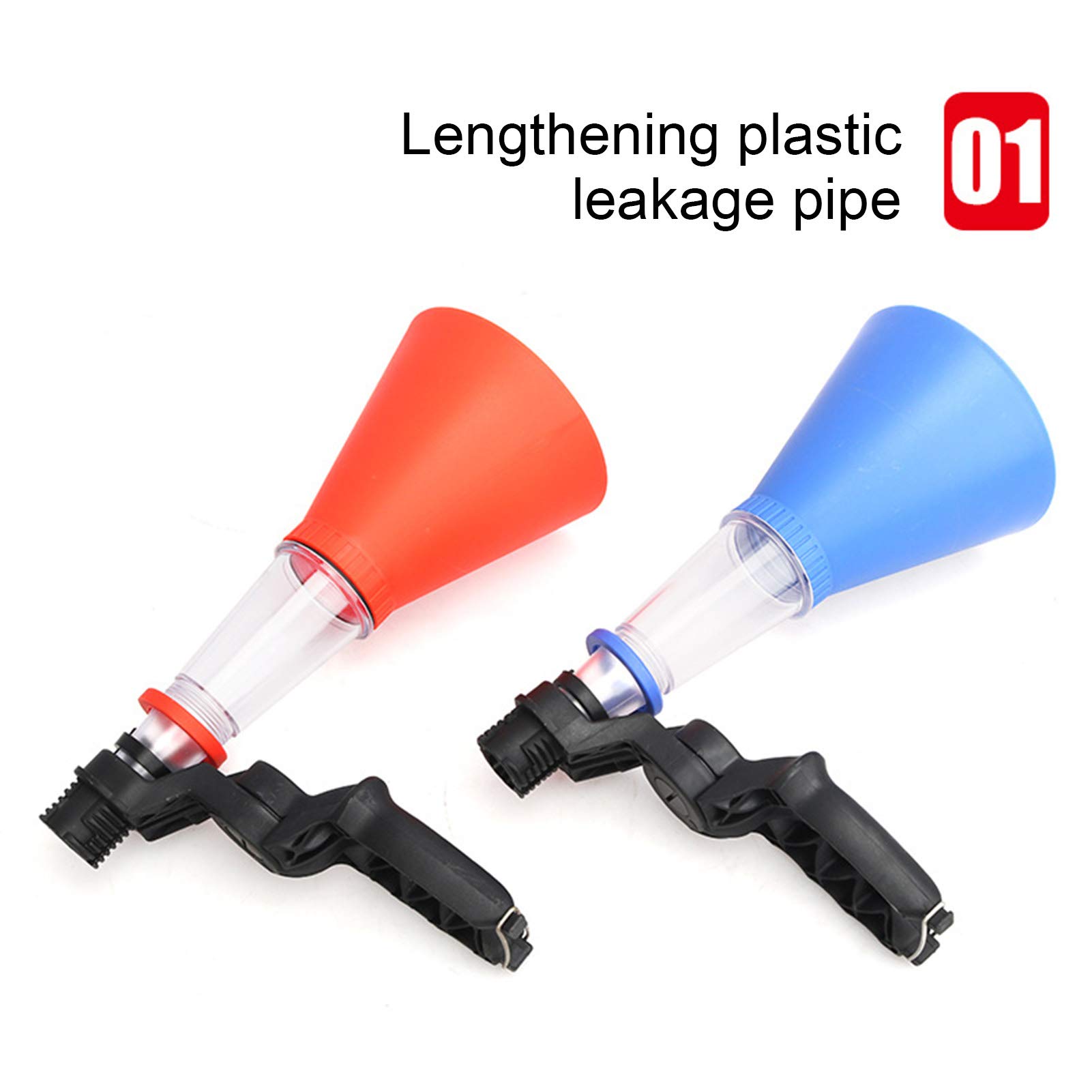 Universal Plastic Oil Funnel for Cars & Motorcycles - Large Diameter Engine Fluid Filling Tool for Oil, Diesel, Kerosene & Gasoline - Perfect for DIY Auto Maintenance & Garage Use (Red)