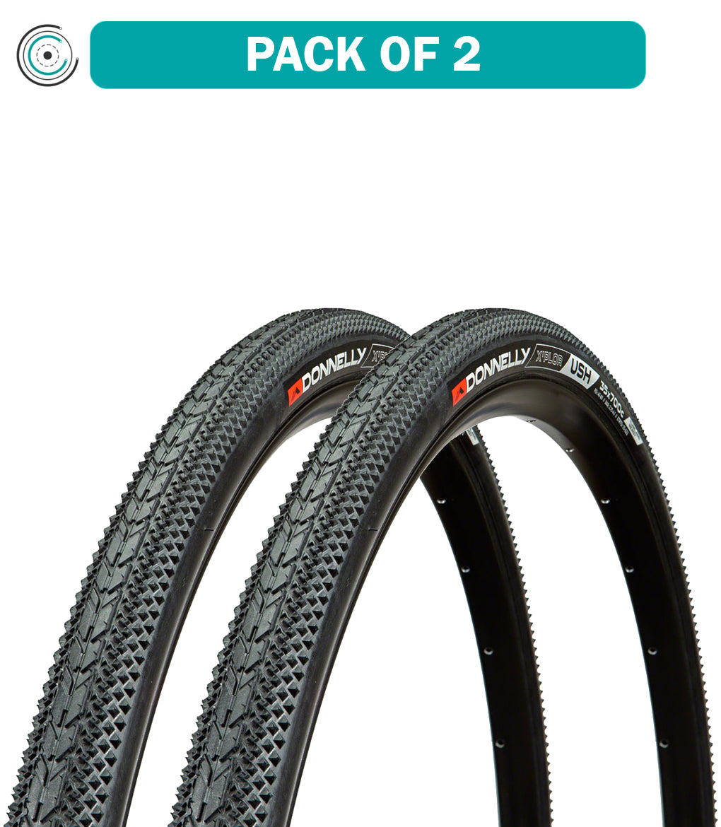 2 Pack Donnelly Sports X'Plor USH Tubeless Folding Bike Tires - 700x35c, 120TPI, Black (D10054) | Perfect for Gravel & Adventure Cycling, Commuting & Urban Riding