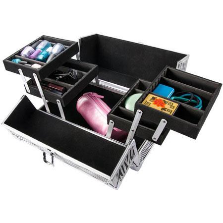 Barska BF11986 Cheri Bliss Cosmetic Case CC 100 - Travel Makeup Organizer for Women, Waterproof Toiletry Bag with Mirror | Perfect for Vacation, Gym & Daily Use