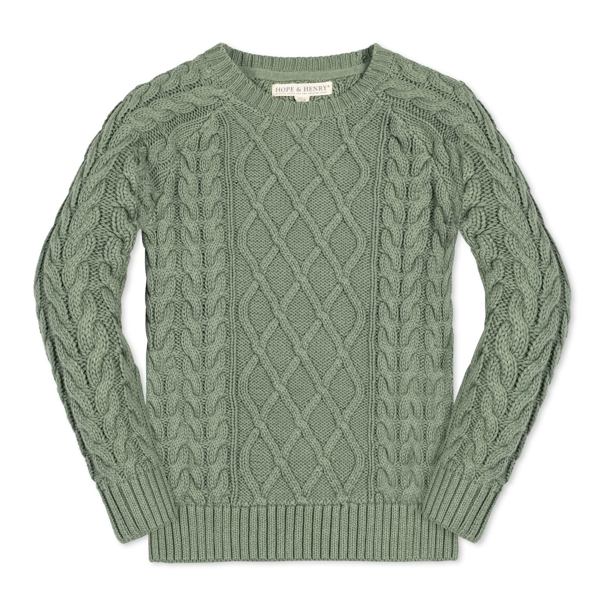 Hope & Henry Boys' Grey Plaid Crew Neck Sweater - Soft Cotton Knit Pullover for Kids - Perfect for School, Holidays & Family Photos