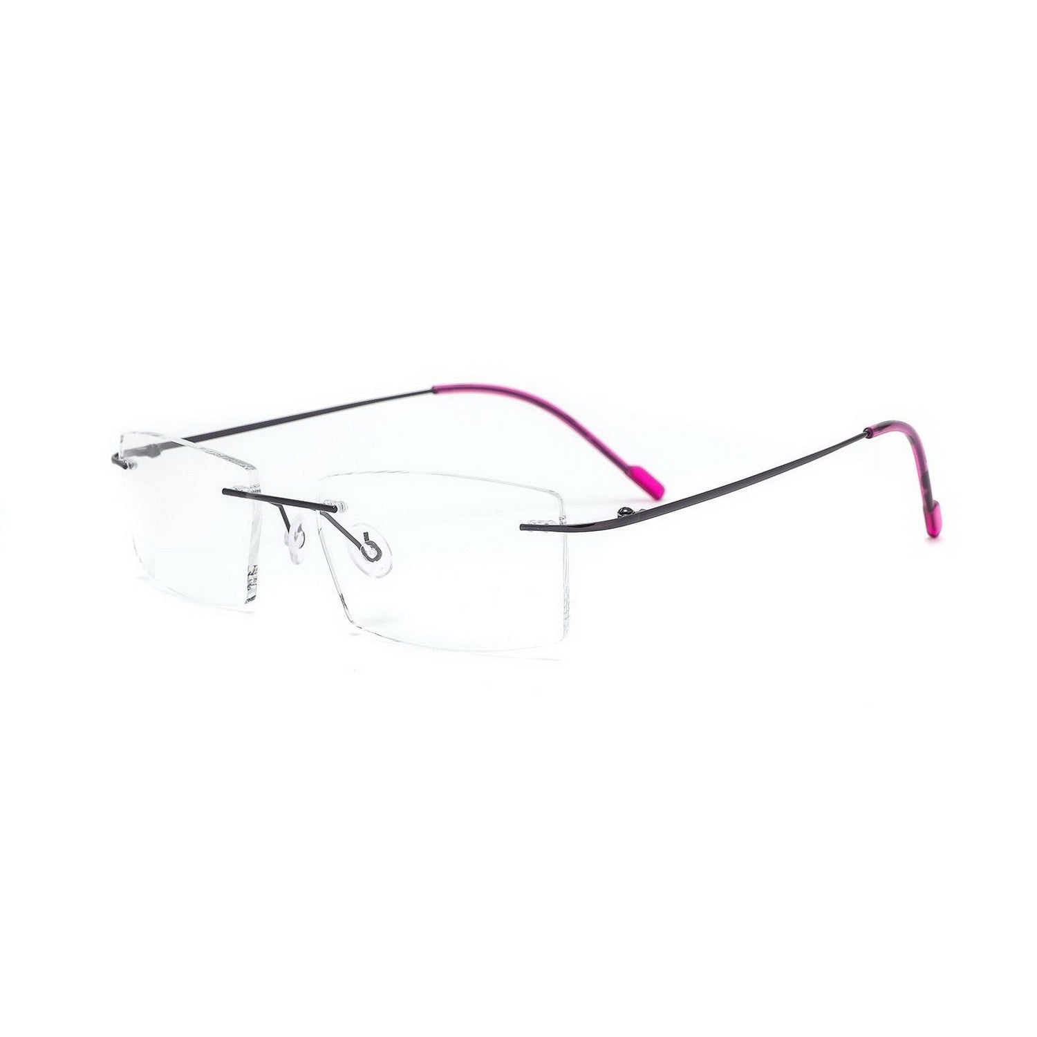 Stylish Rectangular Executive Rimless Glasses for Men & Women - Premium Lightweight Eyewear for Office, Business Meetings & Professional Settings