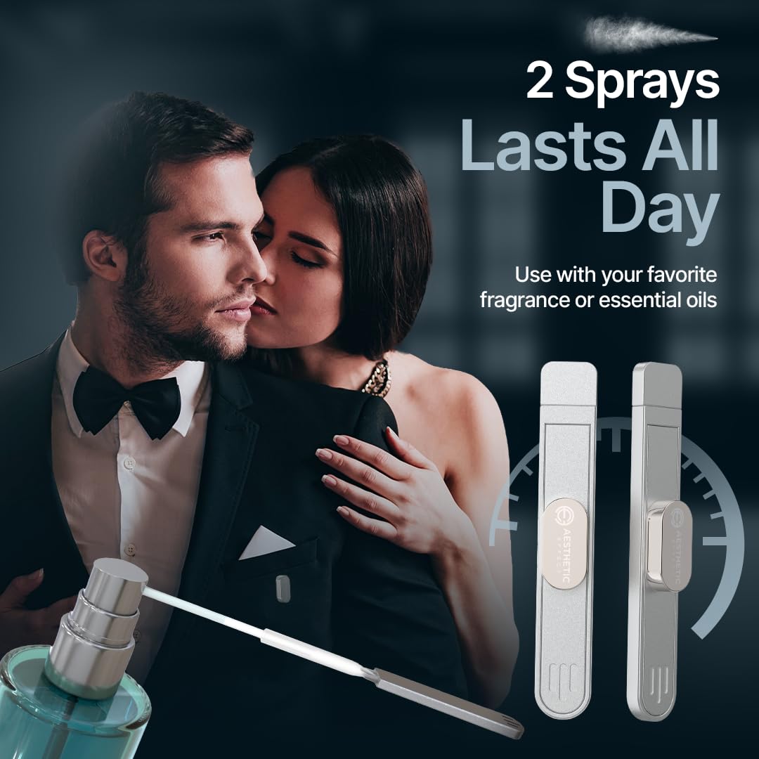 Premium Cologne Collar Stays - Adjustable Wearable Fragrance Holder for Men | Essential Oil Diffuser & Perfume Emitter | Perfect for Work, Dates & Special Occasions