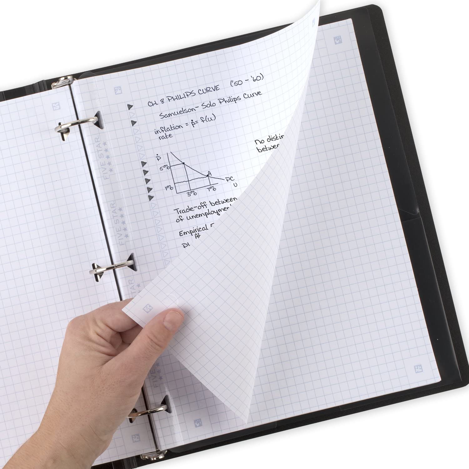 Five Star Loose Leaf Paper 3 Pack - College Ruled Notebook Paper, Graph Paper, Reinforced Filler Paper (8.5 x 11, 80 Sheets per Pack) | Ink Bleed Protection | Bonus Study App Included | Perfect for School, Office & Homework Organization
