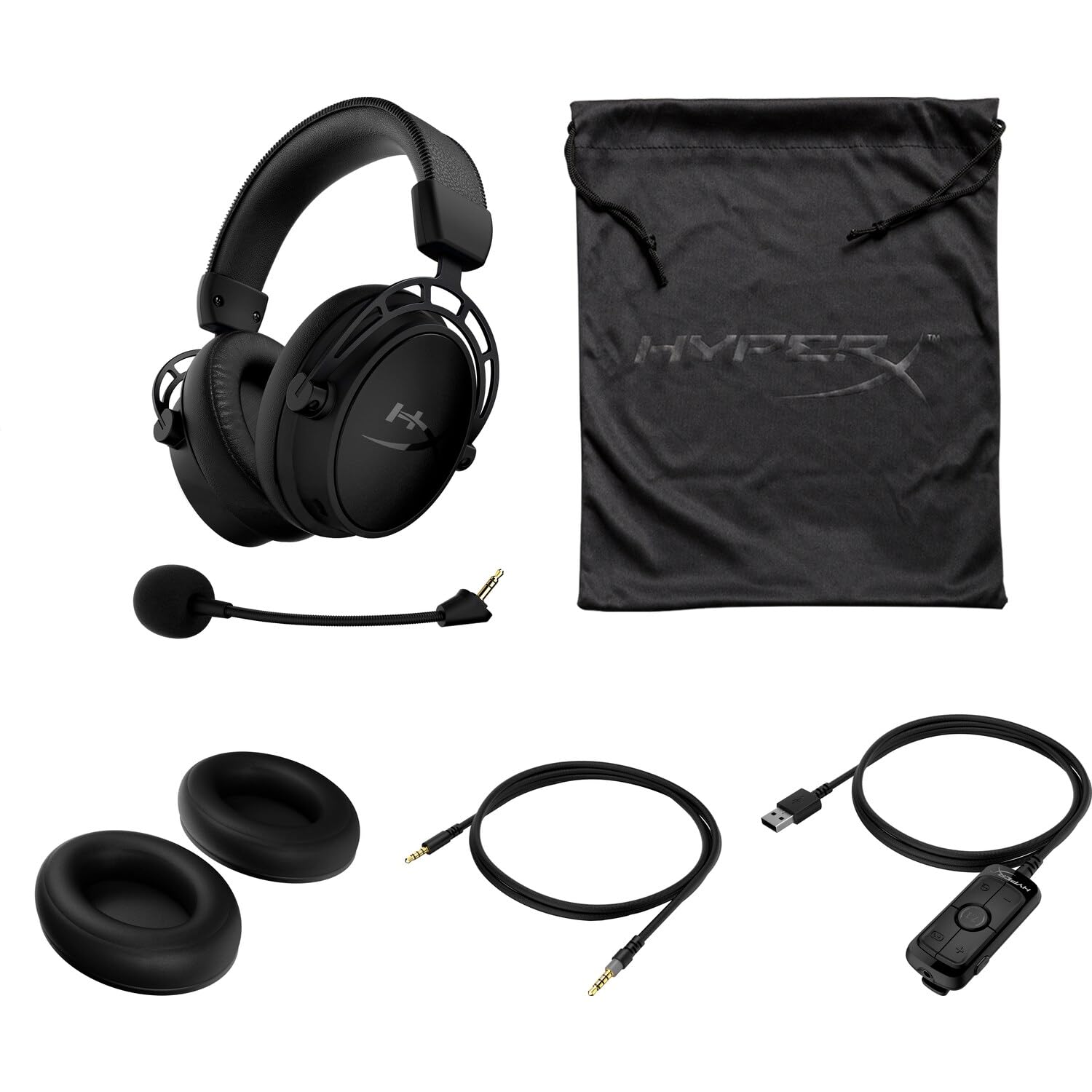 HyperX Cloud Alpha S Gaming Headset - 7.1 Surround Sound, Dual Chamber Drivers, Durable Aluminum Frame, Detachable Noise-Canceling Mic for PC, PS5, PS4, Xbox - Perfect for Competitive Gaming & Streaming (Renewed)