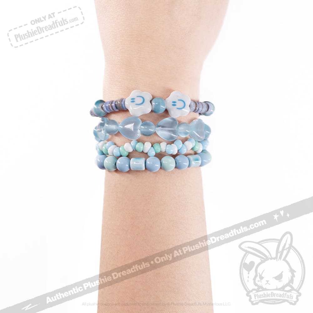 Plushie Dreadfuls Overthinking Stacking Friendship Bracelet - Cute Adjustable Beaded Bracelets for Women & Teens - Perfect for Best Friend Gifts, Anxiety Relief & Everyday Wear
