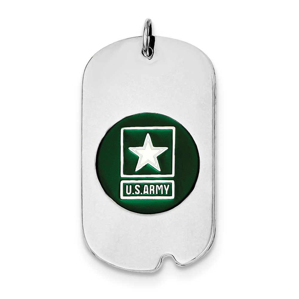 Sterling Silver US Army Star Dog Tag Necklace for Men & Women - Military Inspired Jewelry Gift for Veterans, Soldiers & Patriotic Fashion - Perfect for Everyday Wear, Special Occasions & Military Appreciation Events
