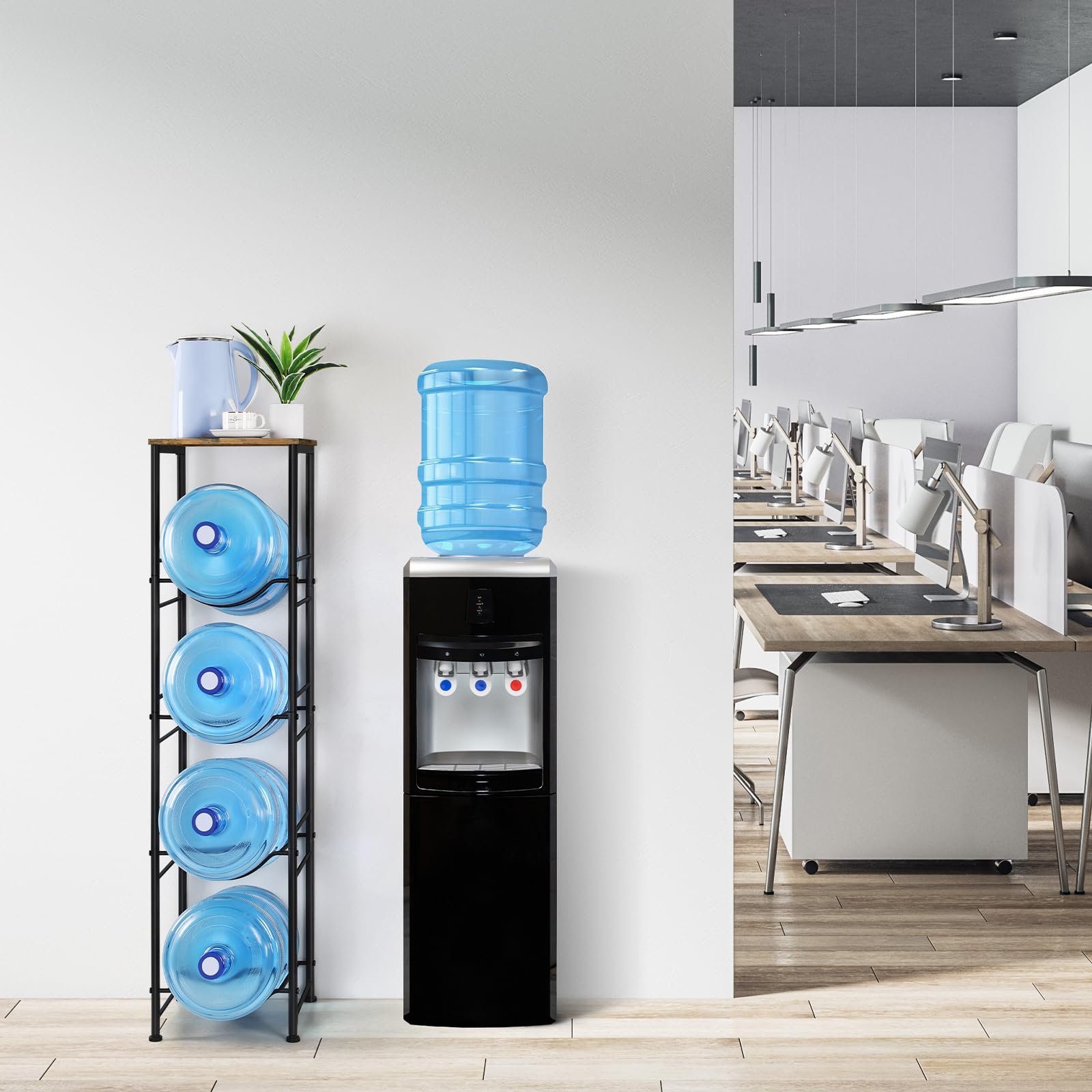 5-Tier Water Bottle Holder Organizer for Kitchen, Office & Living Room