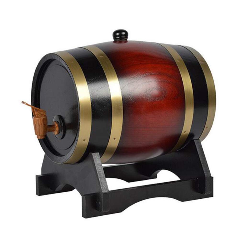 DPPAN 5L Wood Wine Barrel Whiskey Barrel with Dispenser - Vintage Oak Barrel for Aging Whiskey, Bourbon, Rum, Tequila & Beer - Perfect for Home Brewing, Bar Decor & Unique Gifts
