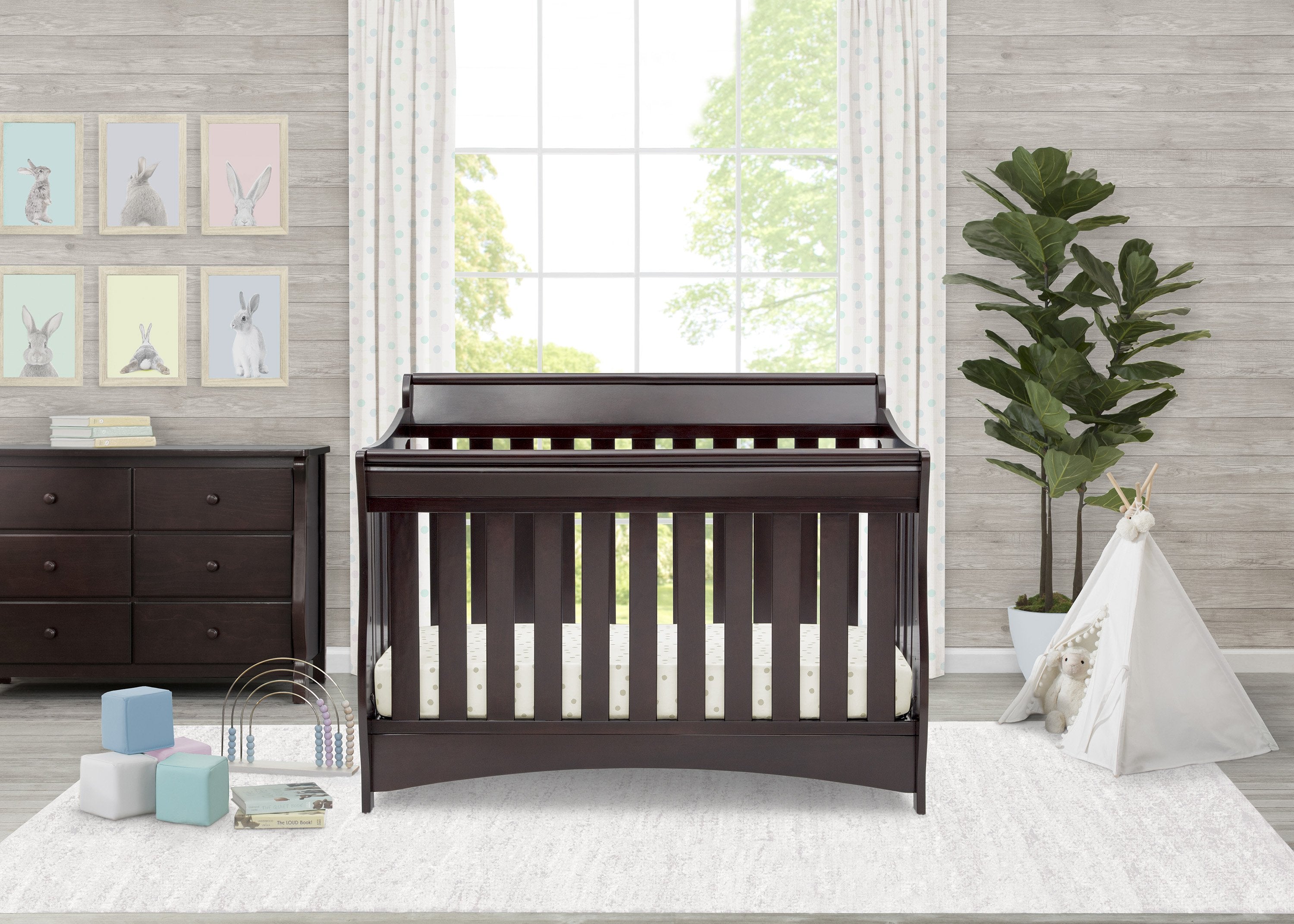 Bentley S Series Deluxe 6-in-1 Convertible Baby Crib - Nursery Furniture for Newborn to Toddler Bed | Perfect for Modern Nursery, Bedroom & Daycare