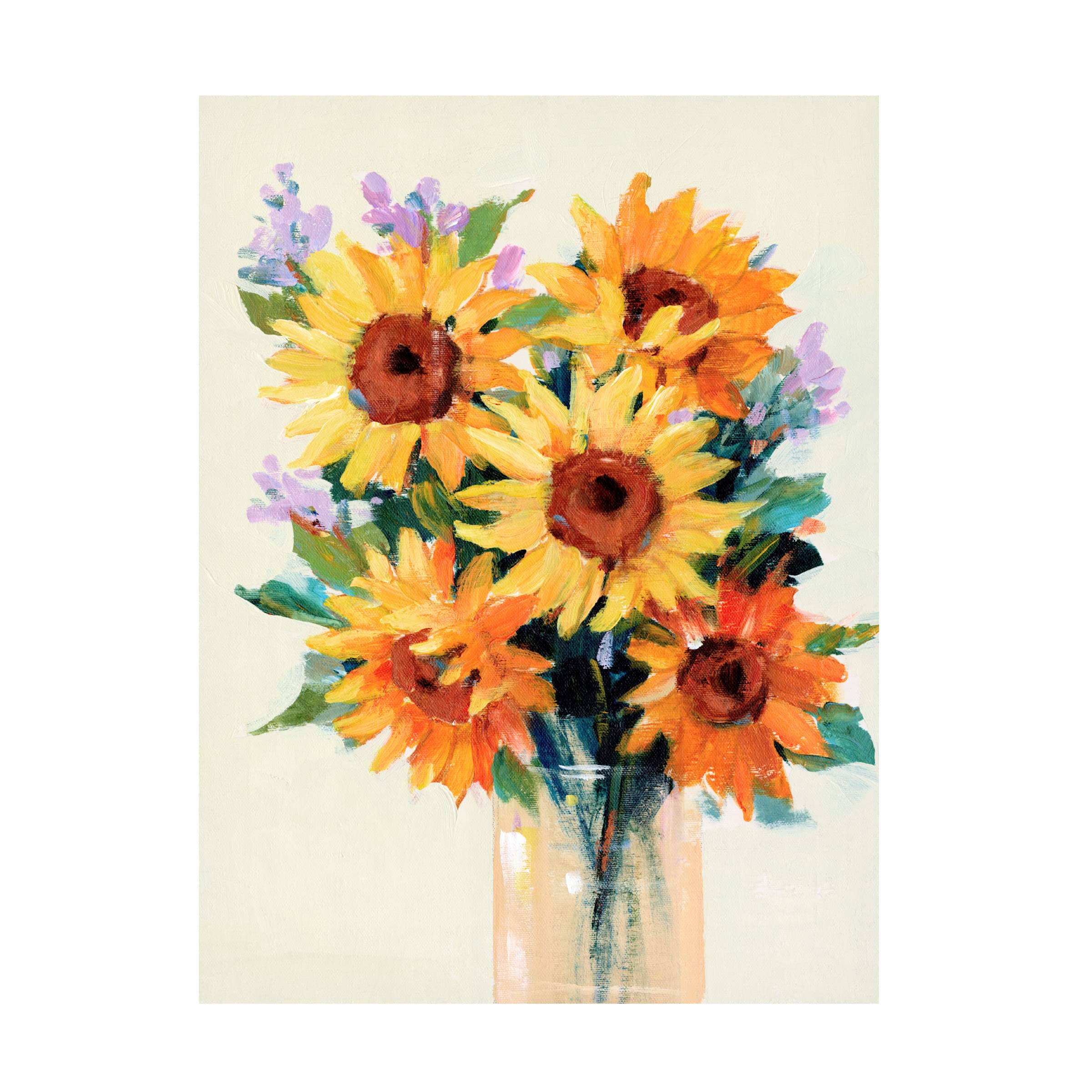Trademark Fine Art 'Fresh Cut Flowers II' Canvas Wall Art by Tim O'Toole - Vibrant Floral Painting for Living Room, Bedroom & Office Decor