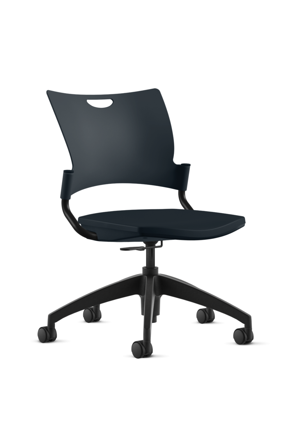 9 to 5 BELLA Swivel Tilt Task All Plastic Office Chair (1325) - Ergonomic Desk Chair for Home Office, Computer Workstation & Conference Room