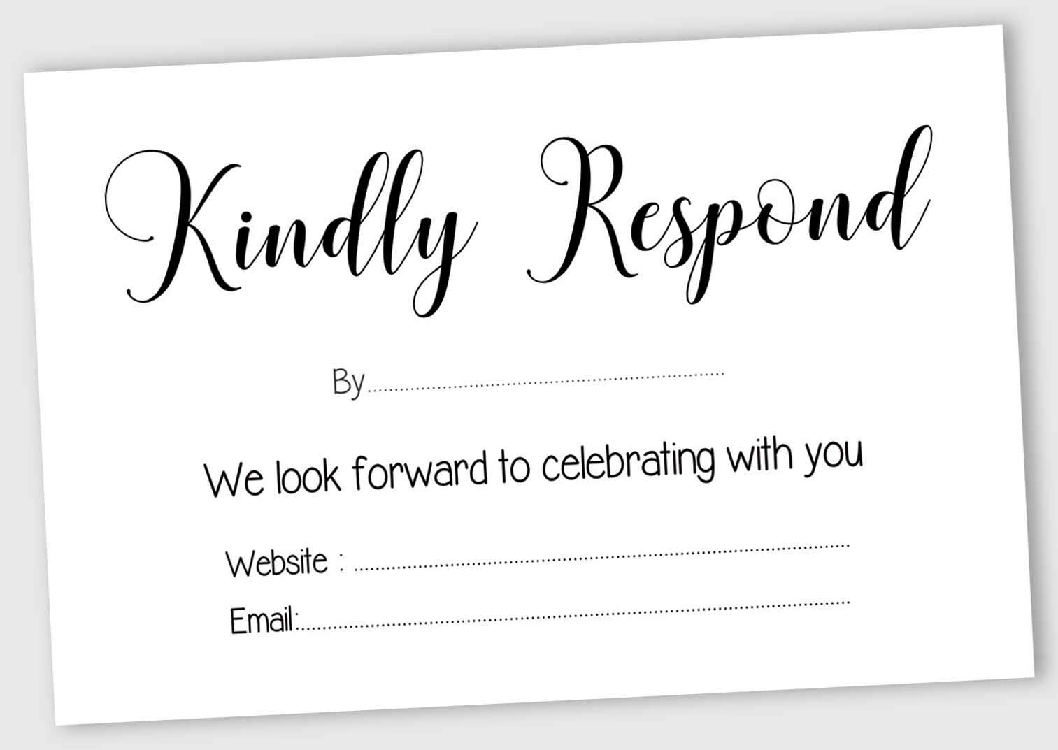 50 Blank RSVP Cards with White Envelopes, 4