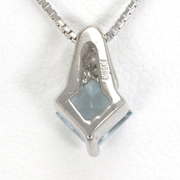 18K White Gold Aquamarine Necklace for Women - Elegant Birthstone Jewelry Gift for Anniversary, Valentine's Day & Special Occasions