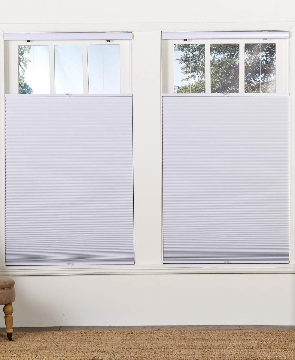 UBF54X64WT Cordless Blackout Top Down Bottom Up Window Shade, White - 54 x 64 Inches for Bedroom, Nursery & Home Office Light Control