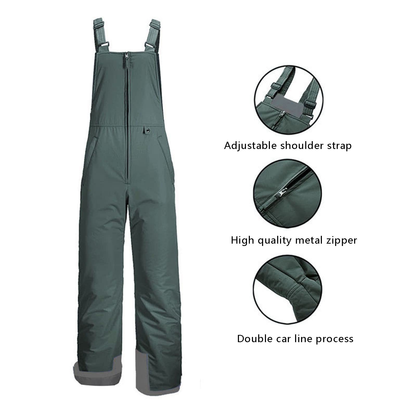 Nituyy Women's Waterproof Insulated Ski Bib Overalls - Winter Snowboard Pants with Pockets for Skiing & Snowboarding | Warm Cold Weather Gear for Outdoor Activities