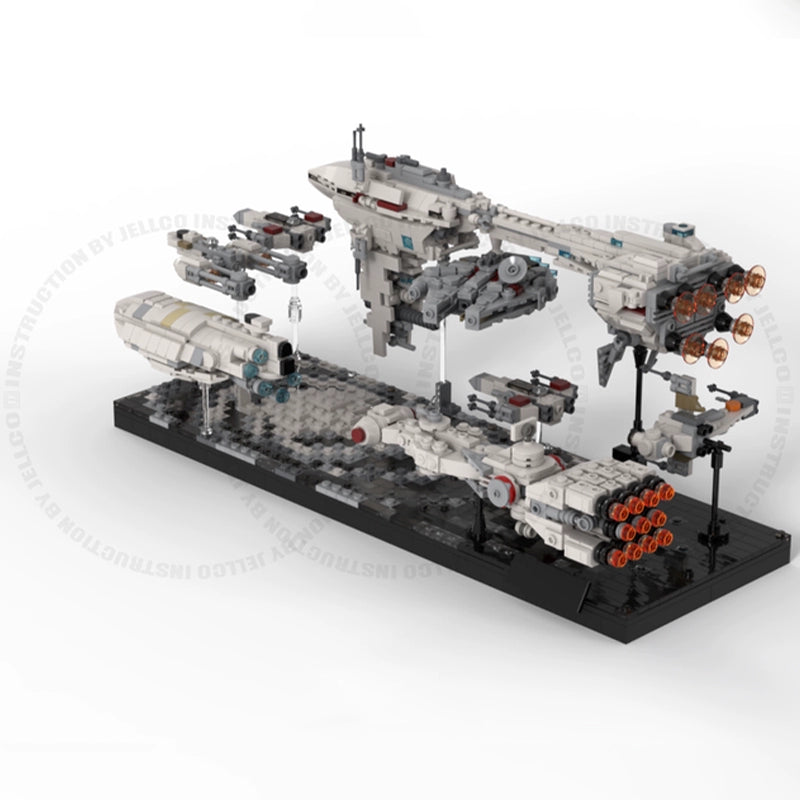 2003PCS MOC 71664 Star Wars Micro Diorama Set - Episode 5: Rebel Fleet Finale | Ultimate Collectible Building Blocks for Adults & Fans | Perfect for Display, Gifts & Star Wars Themed Decor