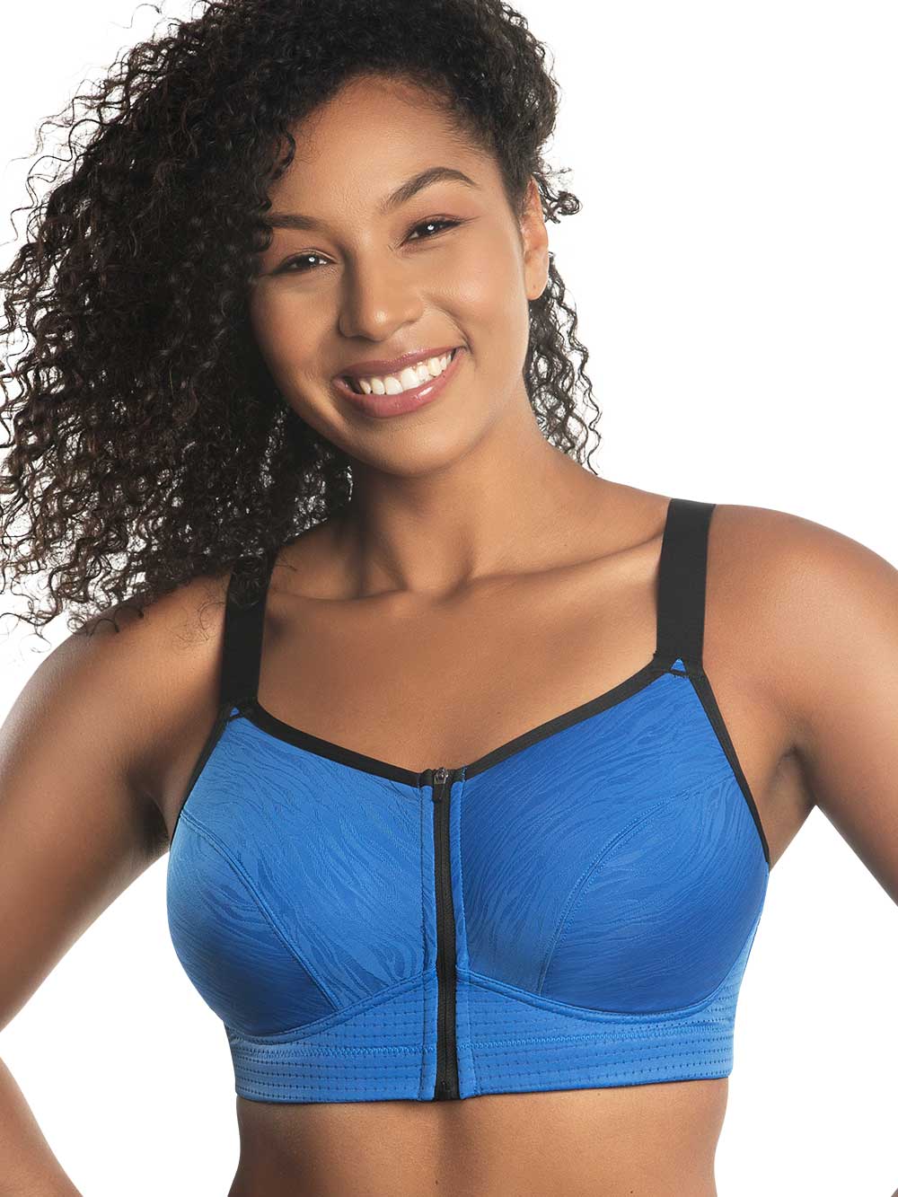 Wire-Free Zip Front Sports Bra for Women - Comfortable & Supportive Workout Bra for Running, Yoga & Gym