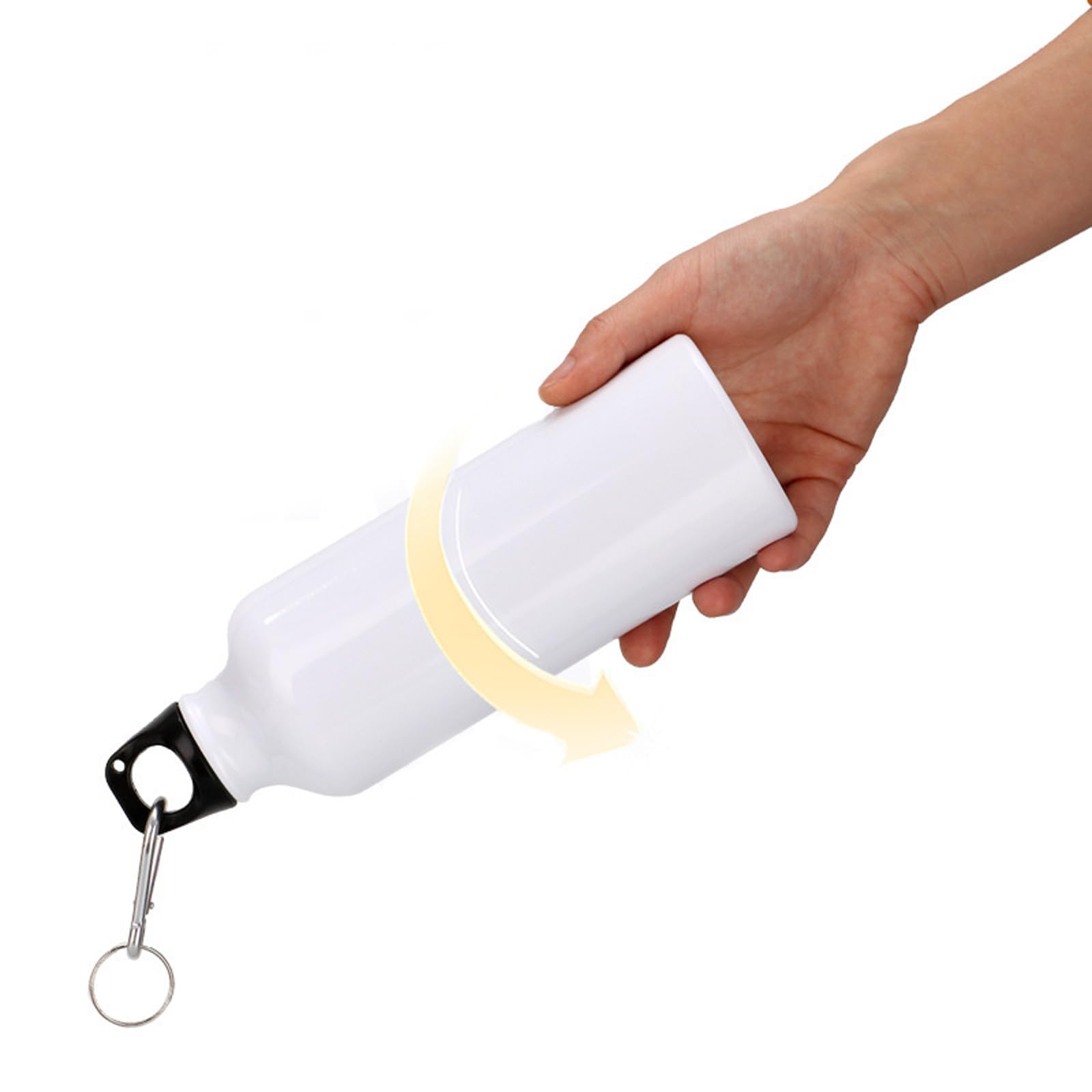 TECHTONGDA 50-Pack 600ml Sublimation Aluminum Water Bottles - Blank Coated Sports Water Bottles with Safety Lock & 2 Rolls Heat Tape - Perfect for Sublimation Heat Press Transfer Printing, Gym, Hiking, Camping & Outdoor Activities