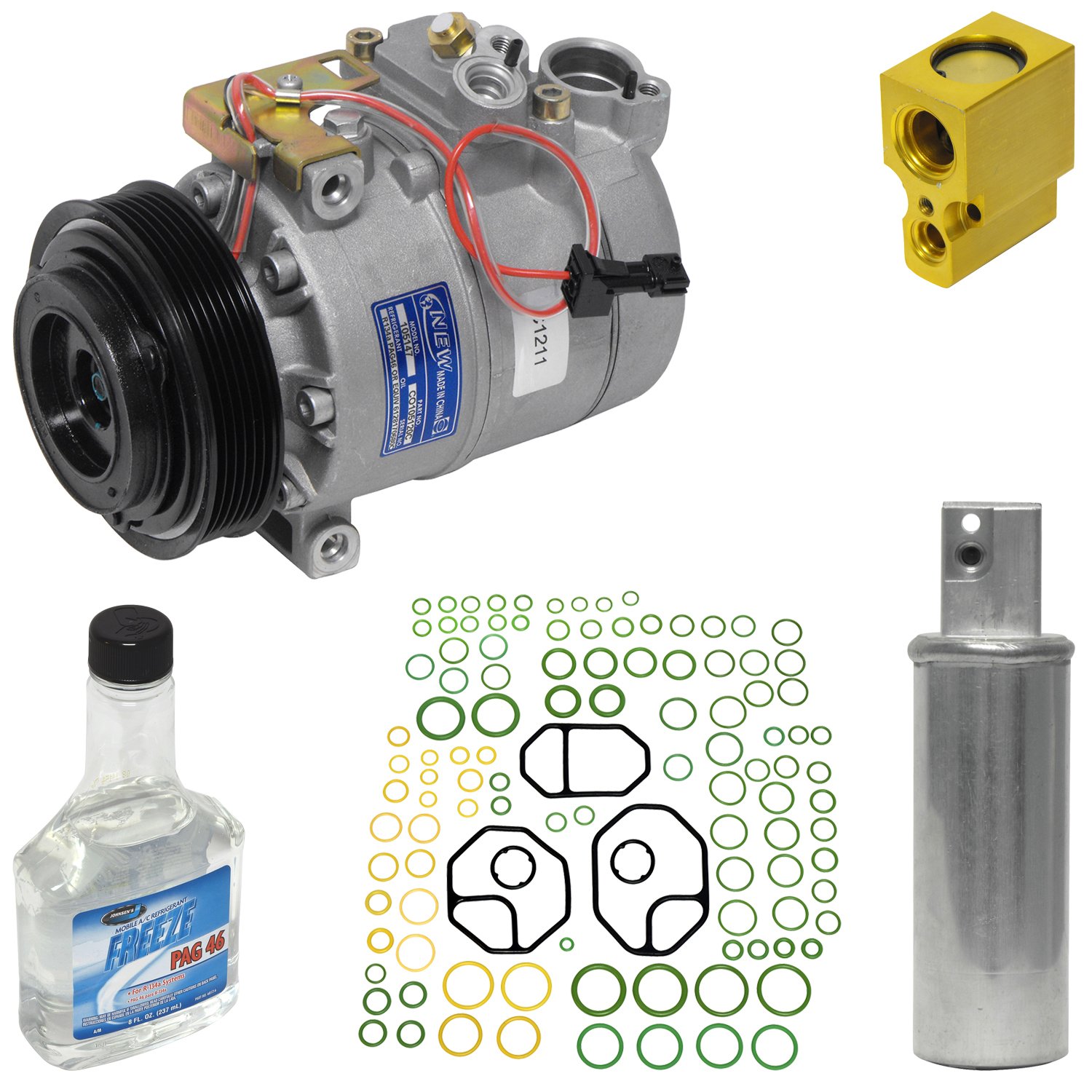 UAC KT 4740 A/C Compressor and Component Kit - Replacement for Car Air Conditioning System | Perfect for AC Repair & Maintenance in Hot Climates