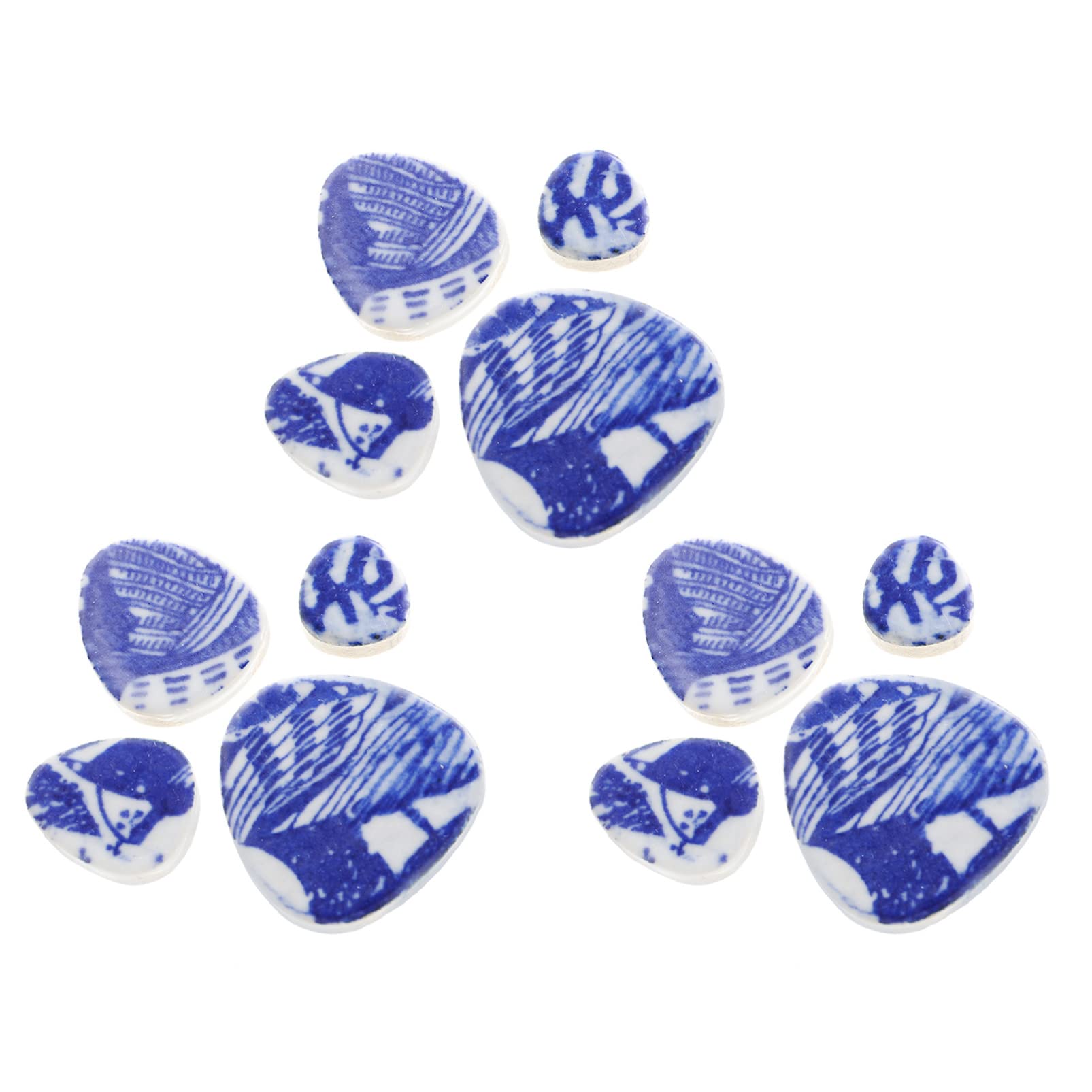 COHEALI Kids Crafts Ceramic Broken Tiles Mosaic Kit - 1 Bag Blue Porcelain & Glass Decor for Home Decoration, Stepping Stone Molds, DIY Art Projects | Perfect for Kids' Creative Activities, Garden Pathways & Wall Art Designs