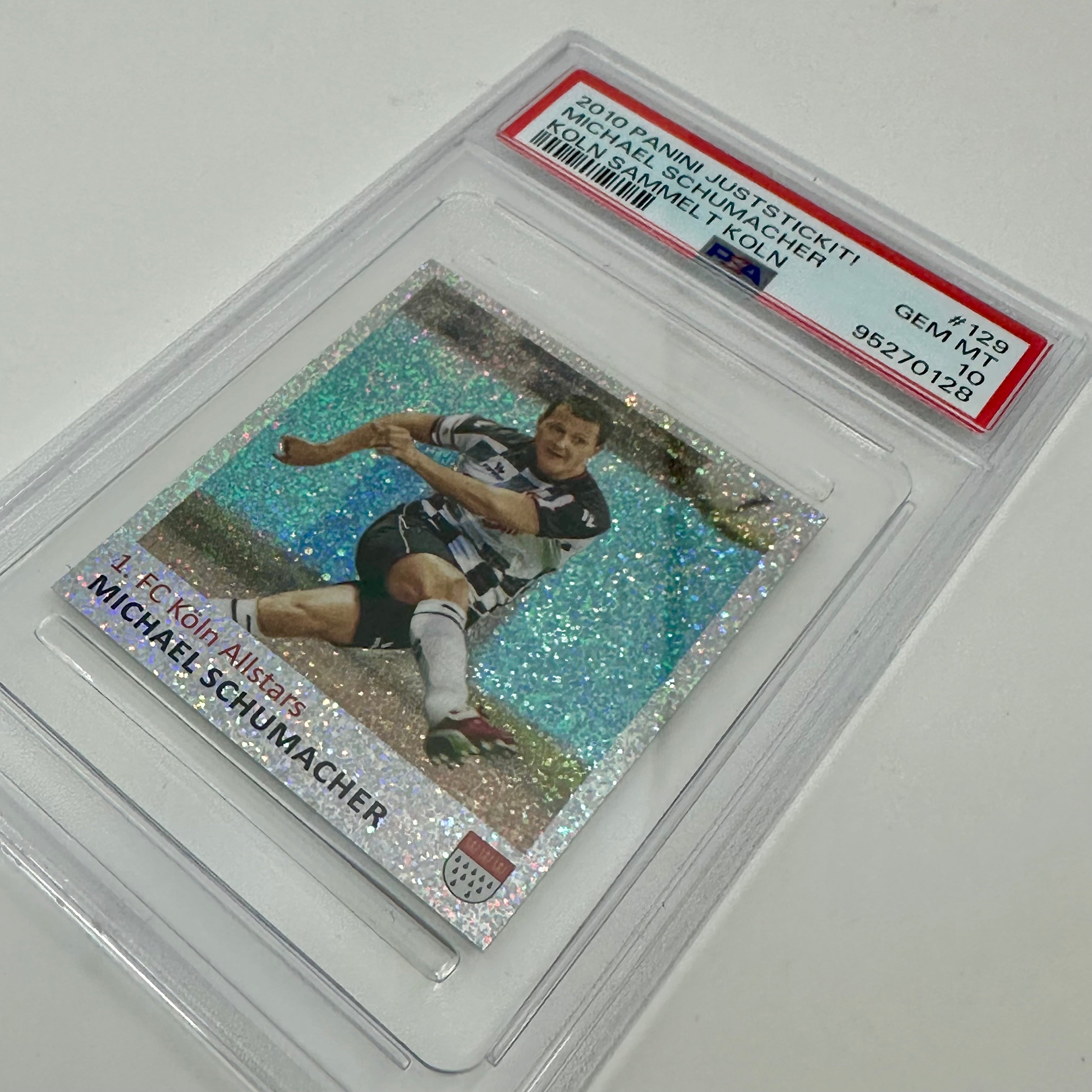 PSA 10 POP 1 Michael Schumacher 2010 Panini Koln Sammelt Koln Trading Card - Rare Collectible for F1 Fans & Sports Memorabilia Enthusiasts