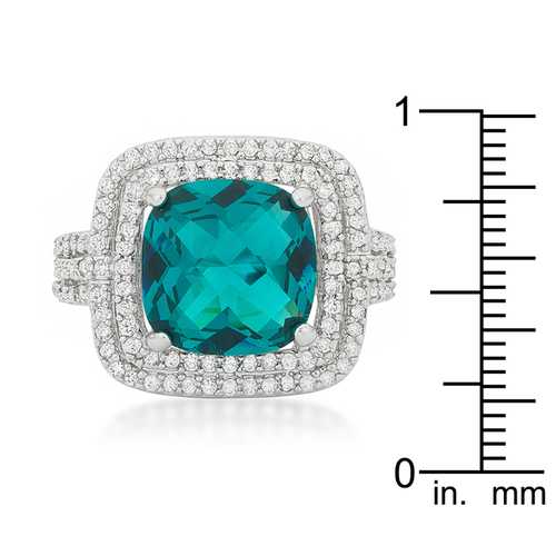 Elegant Aqua Candy Cocktail Ring for Women | Vintage Style Statement Jewelry for Parties, Weddings & Special Occasions