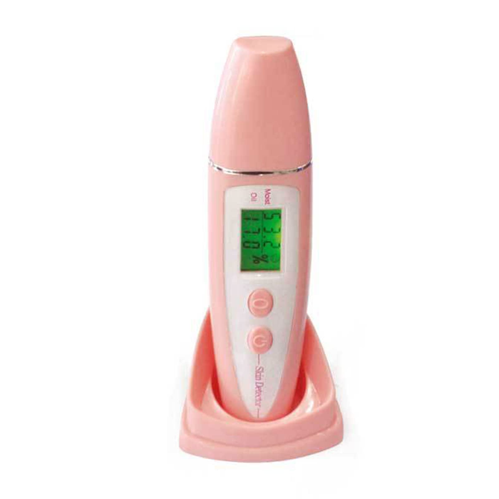 Digital Skin Moisture Analyzer & Oil Tester - Portable Skin Care Device for Women | Accurate Face Hydration Detector | Perfect for Home Skincare Routine & Salon Treatments (White)