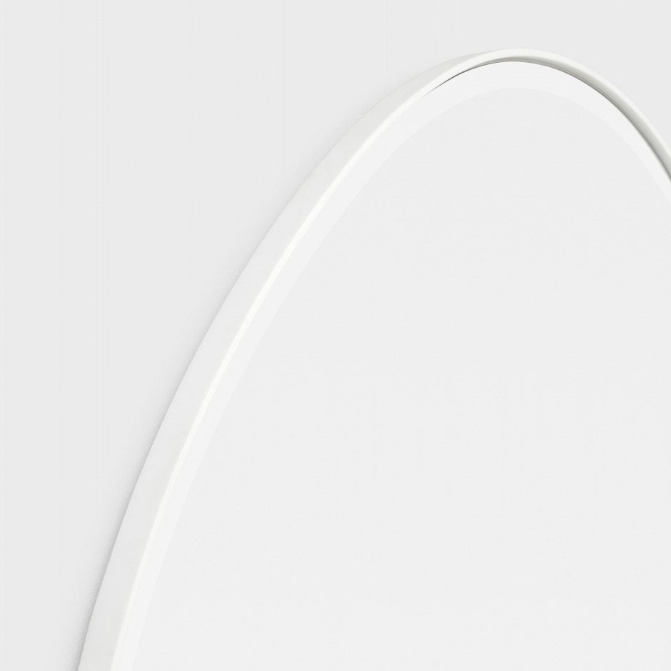 MIDDLE OF NOWHERE Pebble Mirror - Bright White 70x90cm Wall Mirror for Living Room, Bedroom & Bathroom Decor