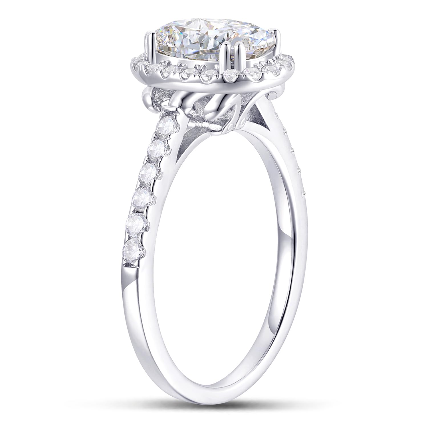 14K Solid Gold 7x9mm Oval Cut D Color Hola Moissanite Engagement Ring for Women - Perfect Wedding Proposal, Anniversary Gift & Bridal Jewelry