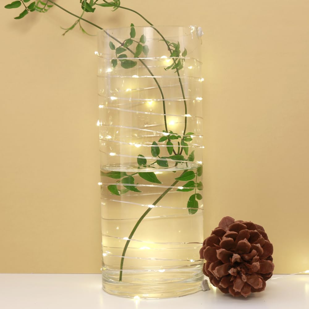 KIKKERLAND 33ft Extra Long Silver Fairy String Lights - Indoor & Outdoor Decorative Lighting for Christmas, Weddings, Parties, and Home Decor