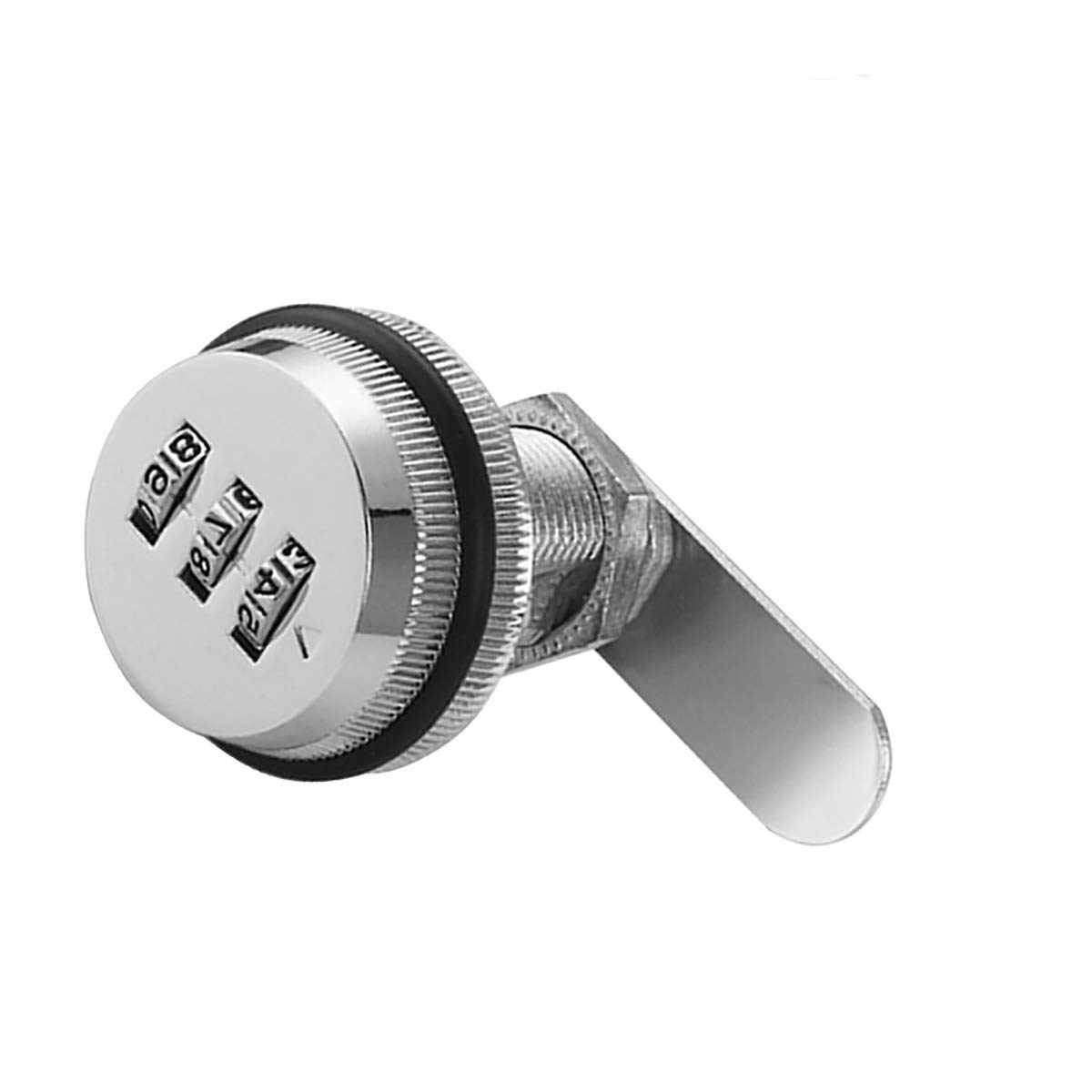 1Pcs Zinc Alloy Combination Padlock with Password - 25mm Silver Cam Lock for Mailbox, Drawer & File Cabinet (19x25mm) | Secure Storage Solution for Home & Office