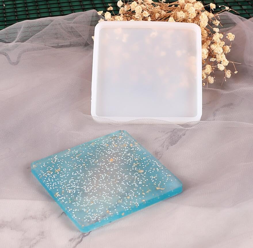 SODEE® Square Coaster Silicone Mold for Resin Casting - DIY Craft Supplies - Perfect for Handmade Coasters, Home Decor & Gift Making