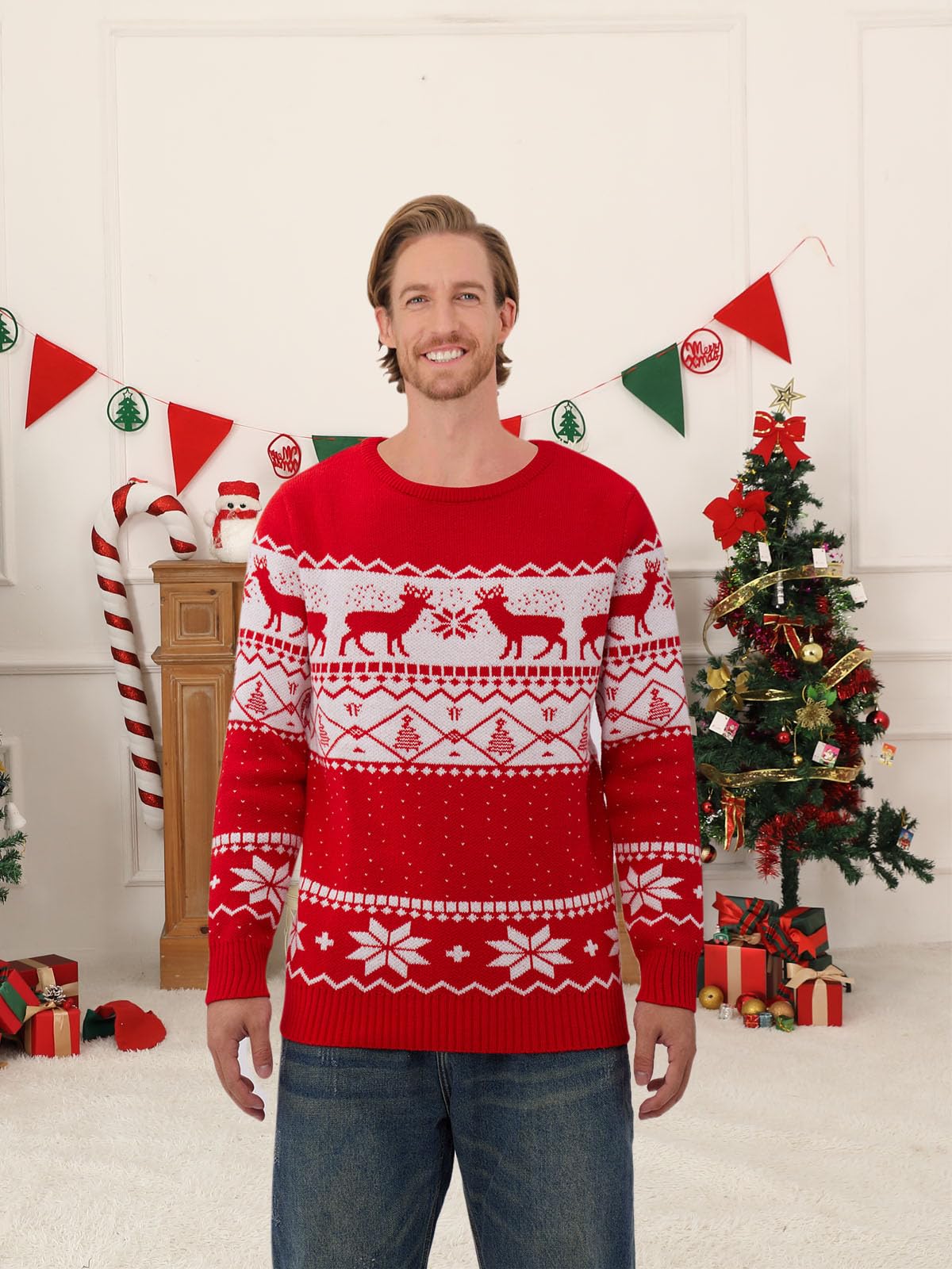 Family Matching Christmas Sweaters - Ugly Holiday Sweatshirts for Women, Men, Couples & Kids | Festive Xmas Outfits for Family Photos, Office Parties & Holiday Gatherings