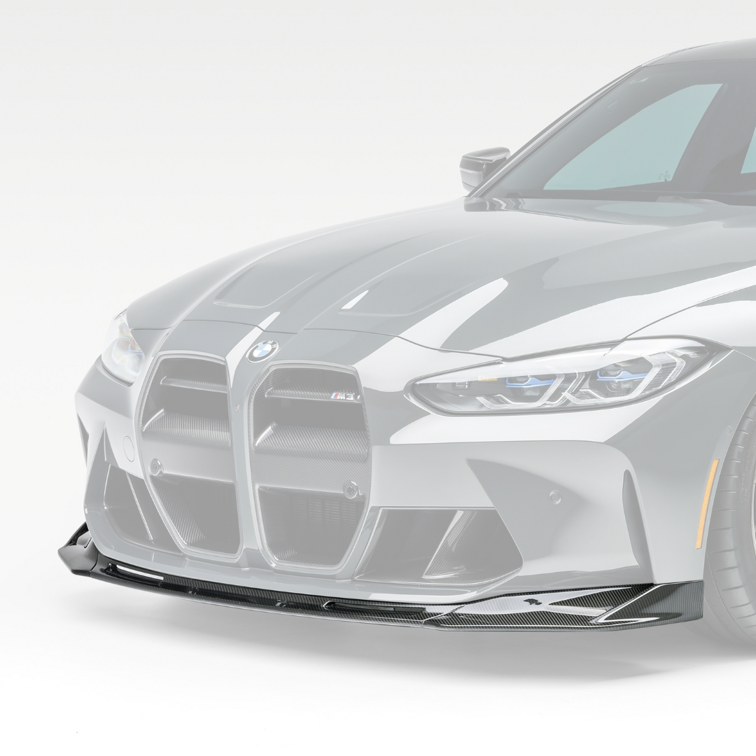 BMW G8X M3 M4 Carbon Fiber Front Lip Spoiler V Style™ - Enhance Aerodynamics & Style for Track & Street Performance